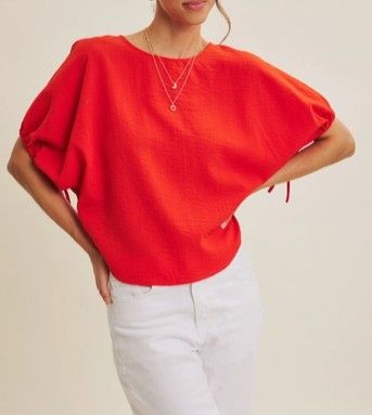 The Effortless Dolman Crinkle Blouse