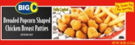 Big C - Breaded Cooked Popcorn Chicken, 10 lb