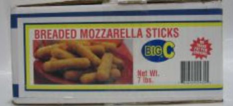 Frozen Big C - Breaded Mozzarella Sticks