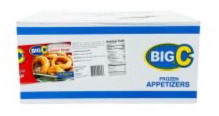 Frozen Big C - Homestyle Breaded Onion Rings, 8 lb