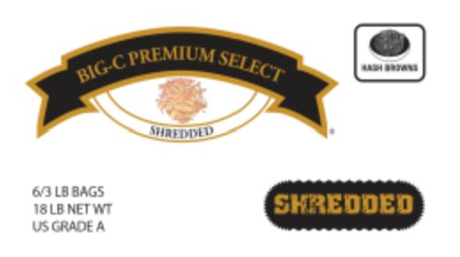 Frozen Big C - Shredded Hash Brown Potatoes