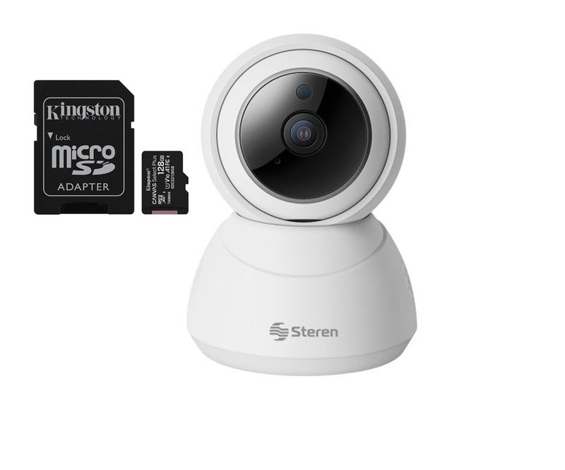 Cámara de seguridad Wi-Fi / Ethernet 3 MPx -INCLUYE MEMORIA MICRO SD 128 G-
