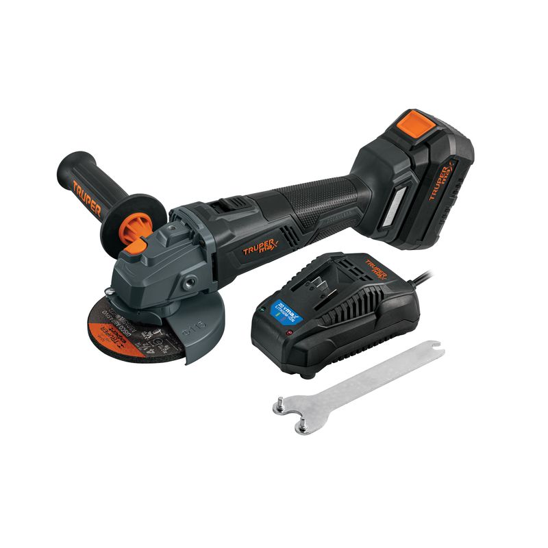 Esmeriladora angular inalámbrica 4-1/2″, 20V Interruptor superior