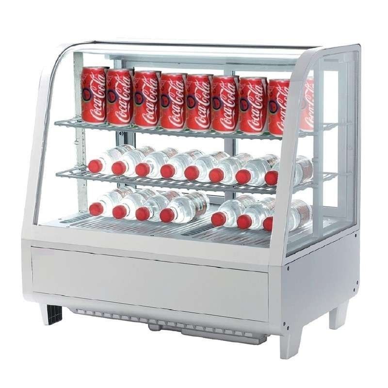 VITRINA SOBREMESA REFRIGERADA 100 LITROS BLANCO VITRINA SOBREMESA REFRIGERADA 100 LITROS BLANCO