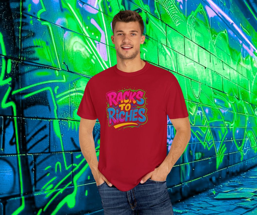 Official RogerRacks Bright Racks to Riches Unisex T-shirt