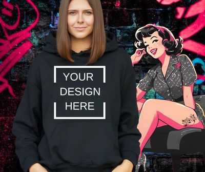 Own design upload hoodie A4 Front only