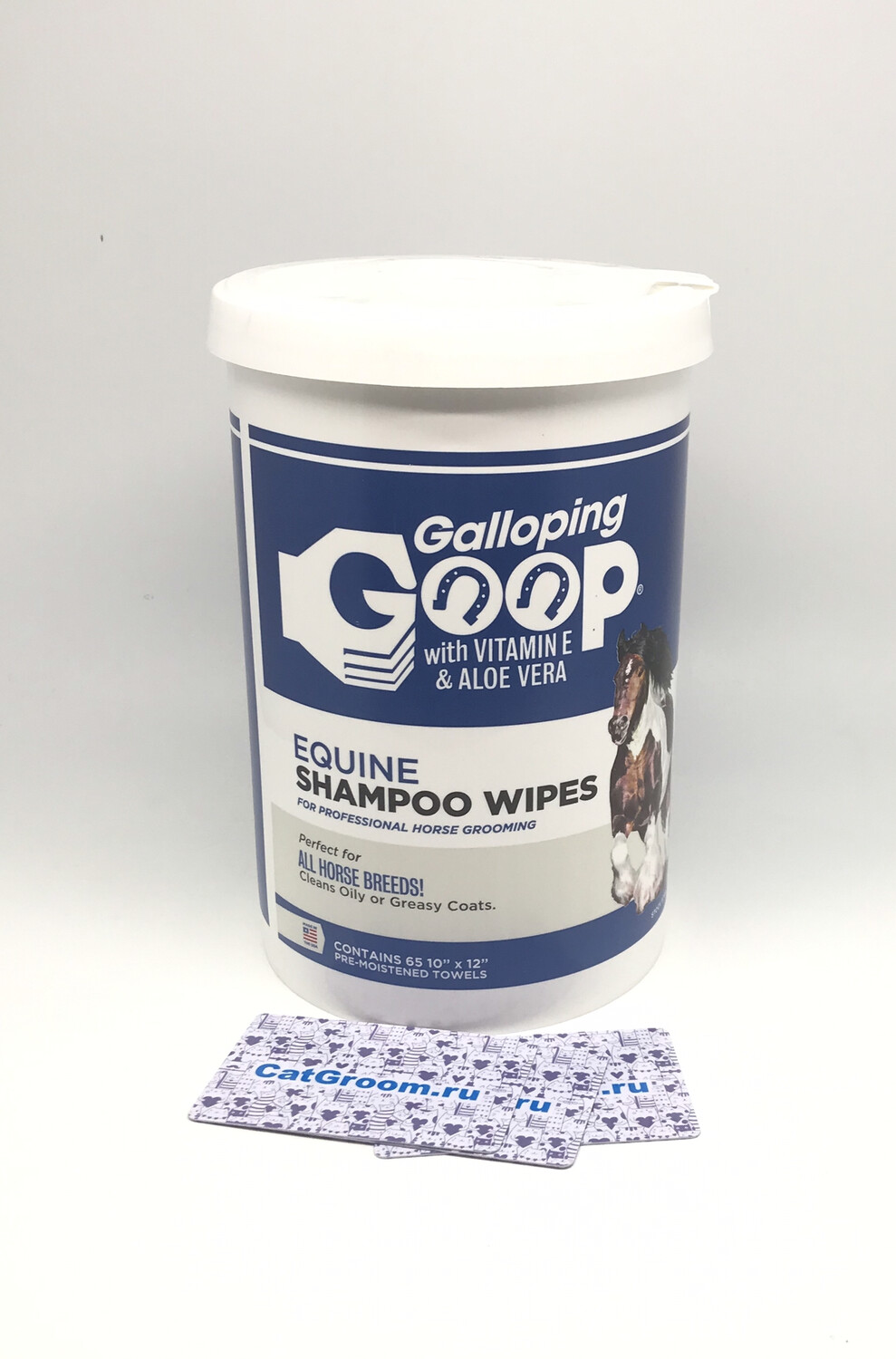 #740 Galloping Goop  моющие салфетки для шерсти Shampoo Wipes 60 ct. Dispenser