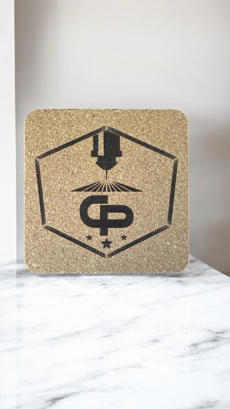 Laser-Engraved Cork Coasters