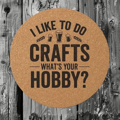 Laser-Engraved Cork Coasters