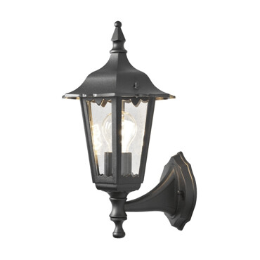 Konstsmide - Firenze 6 sided Coach Light - Up - Matt Black