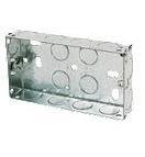 2 Gang 25mm Recessed Metal Back Box