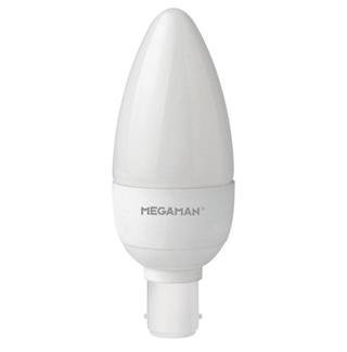 5.5W LED Candle BC/B22 Cap Light Bulb - Megaman - Warm White - 143314