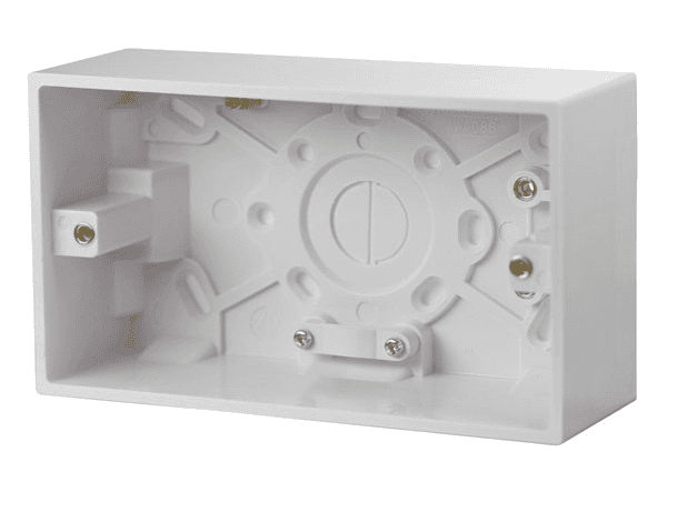 Selectric - 2 Gang 47mm Surface/Pattress Box
