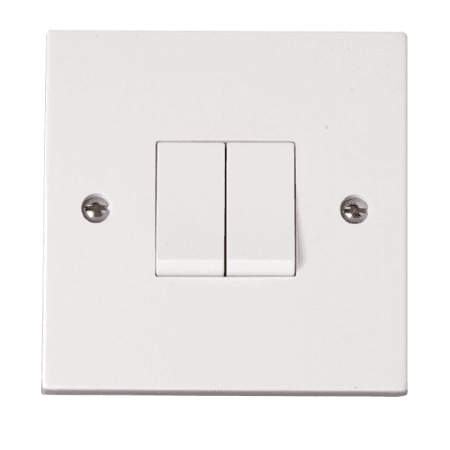 Selectric - 2 Gang 2 Way Switch - White