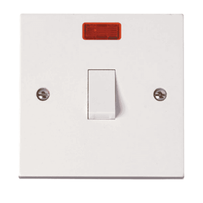 Selectric - 1 Gang 20A DP Switch with Neon - White - LG220N