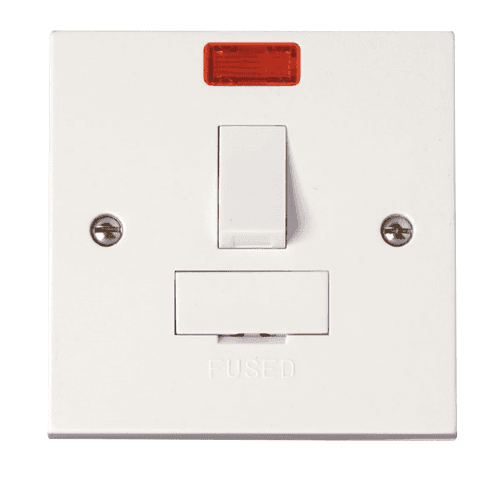 Selectric - 1 Gang 13A DP Switched Fused Connection Unit with Neon - White - LG9218N