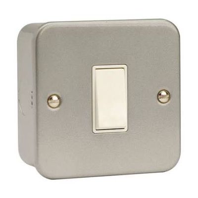 Click - 1 Gang 2 Way Light Switch - Metal Clad Click - 1 Gang 2 Way Light Switch - Metal Clad