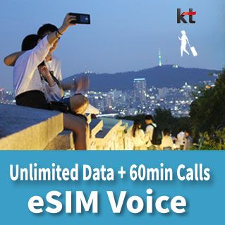 KT Korea eSIM: Data + 60min Voice