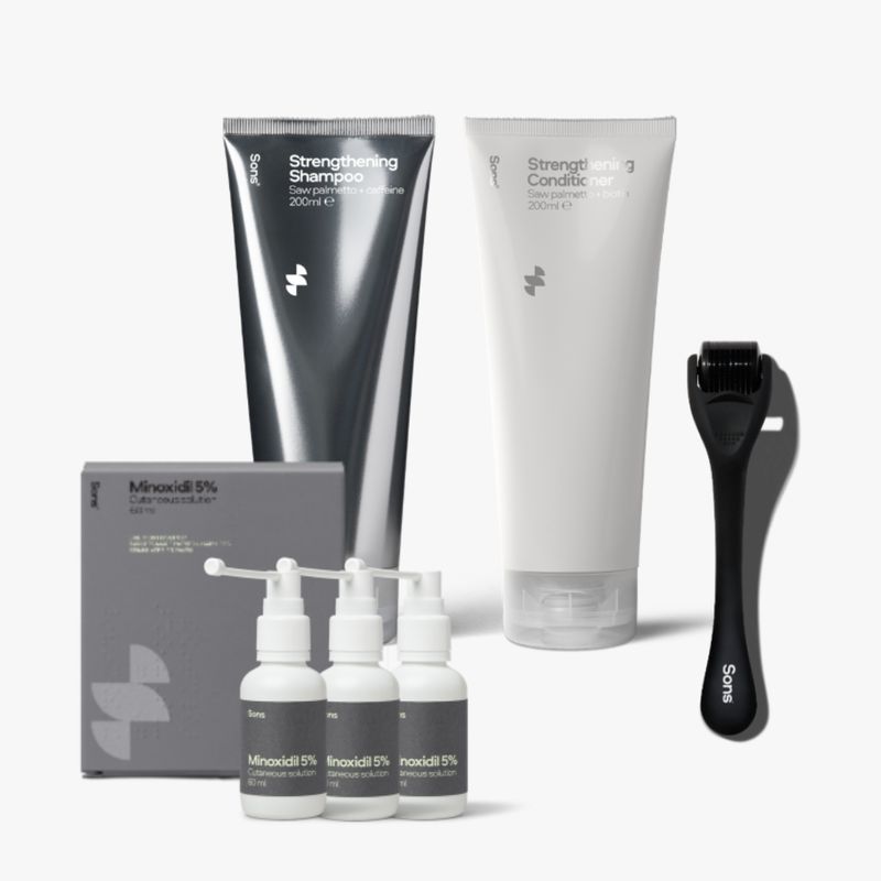 Sons Hair Loss Bundle (Minoxidil + Hair Loss Shampoo &amp; Conditioner + Derma Roller)