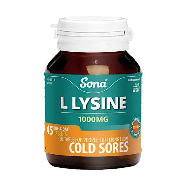 Sona L Lysine 1000mg 45 Tablets