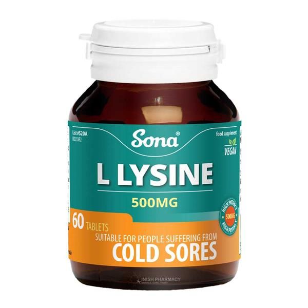 Sona L Lysine 500mg 60 Tablets
