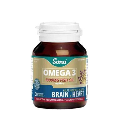 Sona Omega 3 1000mg Fish Oil 30 Capsules