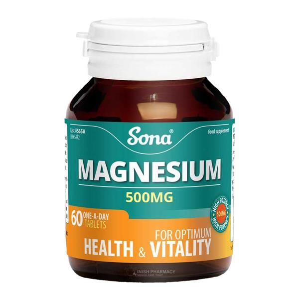 Sona Magnesium 500mg 60 Tablets