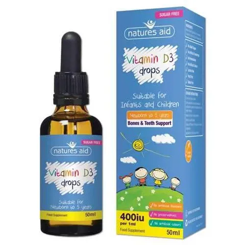 Natures Aid Mini Drops Vitamin D3 400iu 50ml