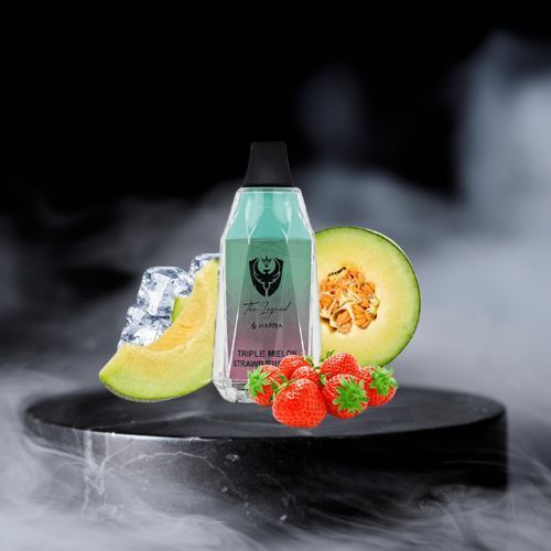 THE LEGEND HAFRA E-SHISHA 25.000 HIELO, TRIPLE MELÓN Y FRESA