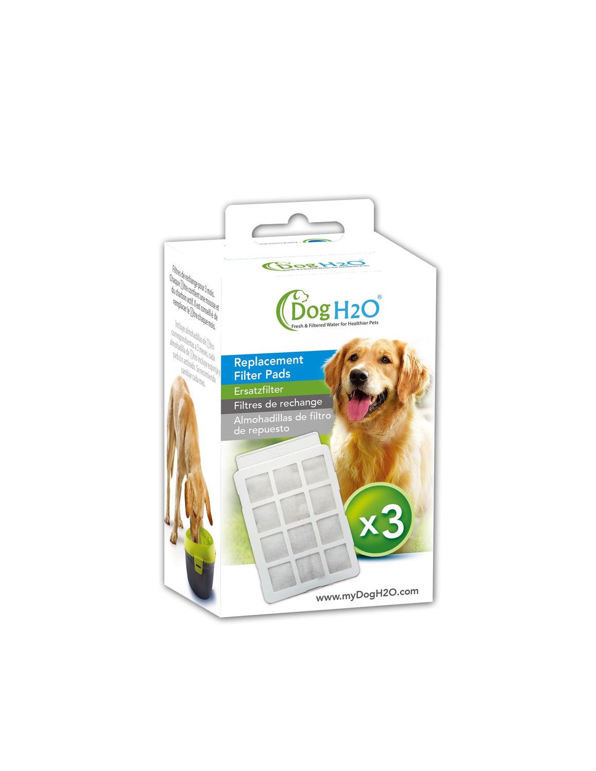 H2o - Replacement Filters for Dog or Cat Fountains - Pack of 3