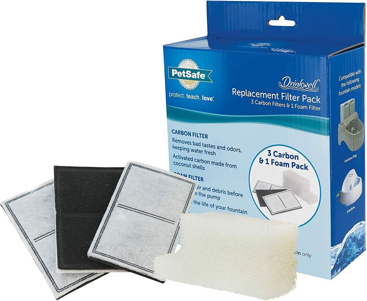 Petsafe Ensemble Filtre Fontaine Drinkwell Intérieur Exterieur Pqt 3