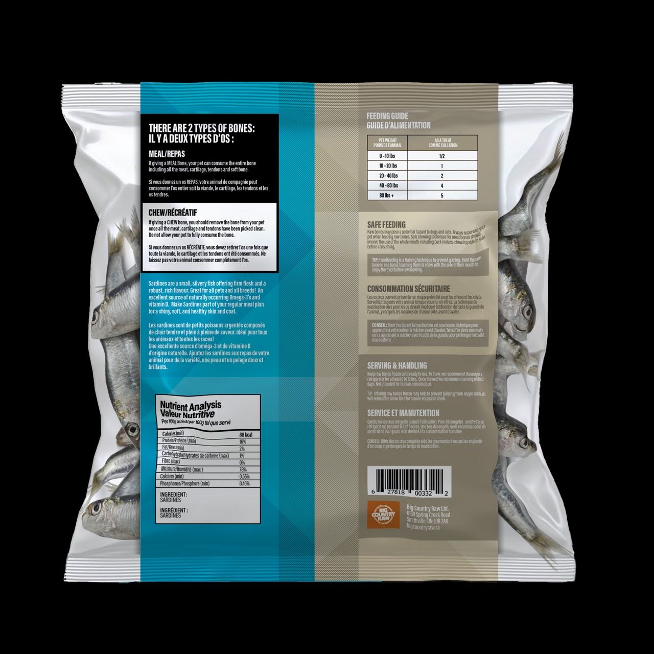 Big Country Raw - Sardines - 1 lb