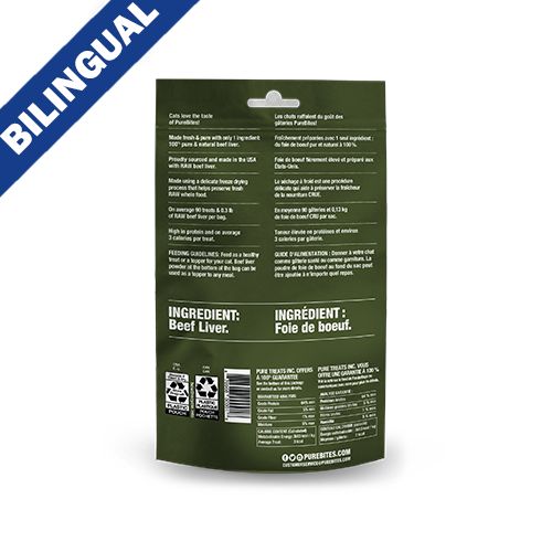 Pure Bites-Gâterie pour chat au foie de boeuf 44gr