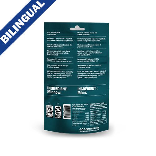 Pure Bites- Gâterie pour chat au  méné 31gr