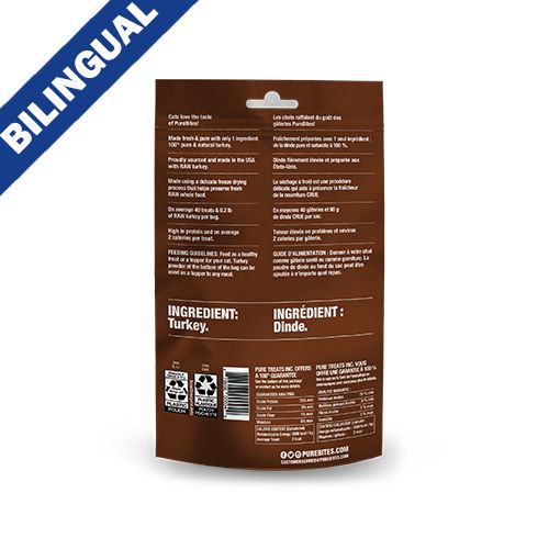 Pure Bites- Gâterie pour chat à la dinde 25gr