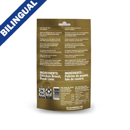 Pure Bites- Gâterie pour chat au canard et à la dinde 32gr