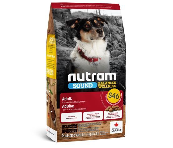 Nutram- Sound (S46) ,Porc , farine de porc et orge, format: 25lbs