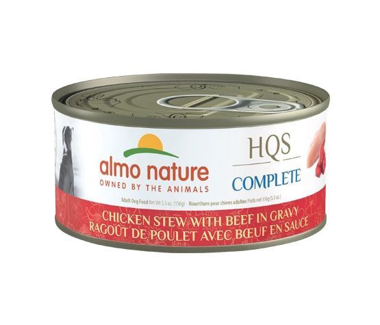 Almo Nature - Hqs Complete Dog - Chicken Stew with Beef in Gravy, 156g can