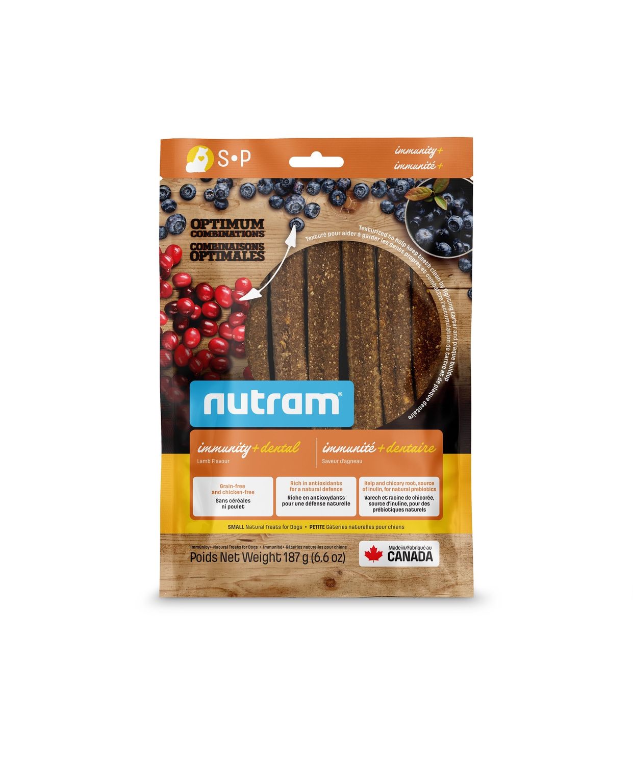 Nutram- Baton dentaire Immunty + saveur d&#39;agneau