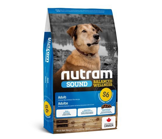 Nutram-Sound (S6) poulet et riz brun, format: 25lbs