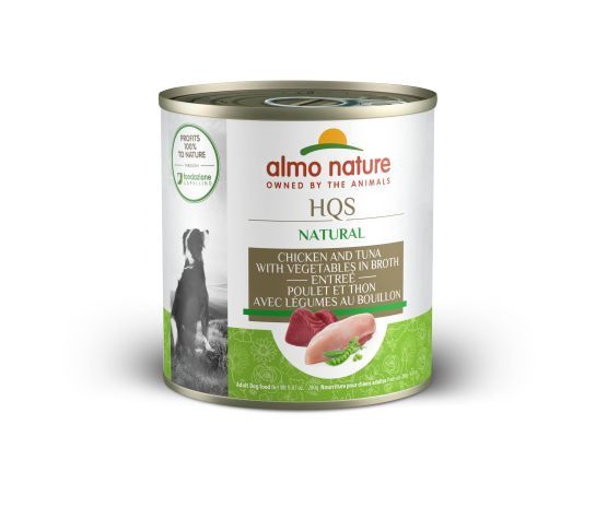 Almo Nature - Hqs Natural Dog - Entrée, Chicken and Tuna with Vegetables in Broth, 156g, format: 280gr