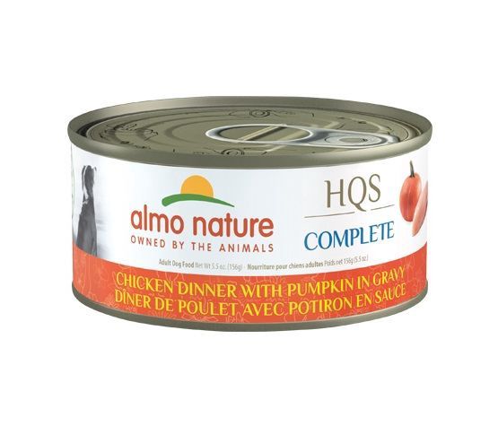 Almo Nature - Hqs Complete Dog - Chicken Stew with Pumpkin in Gravy, 156g can