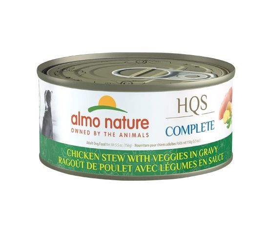 Almo Nature - Hqs Complete Dog - Chicken Stew with Vegetables in Gravy, 156g can