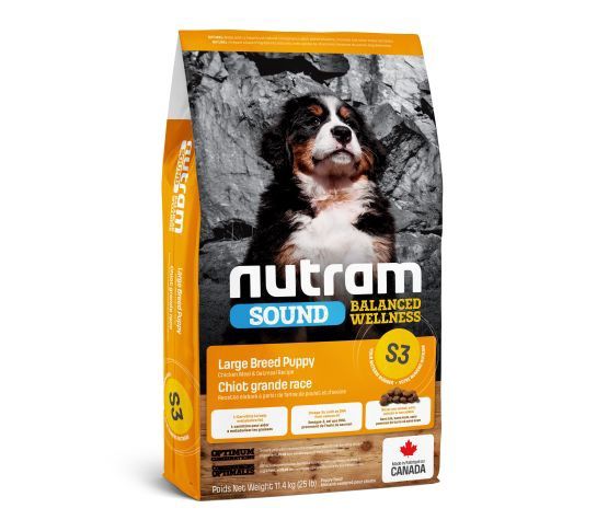 Nutram -Sound (s3) Chiot Grande Race Poulet Et Avoine 25lbs