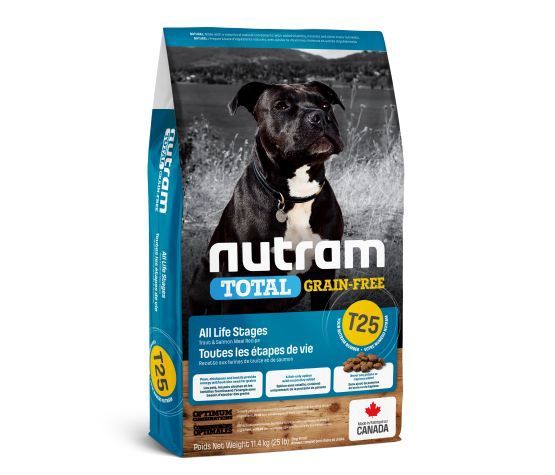 Nutram- Total (t25) Chien Sans Grains Saumon Et Truite 25lbs