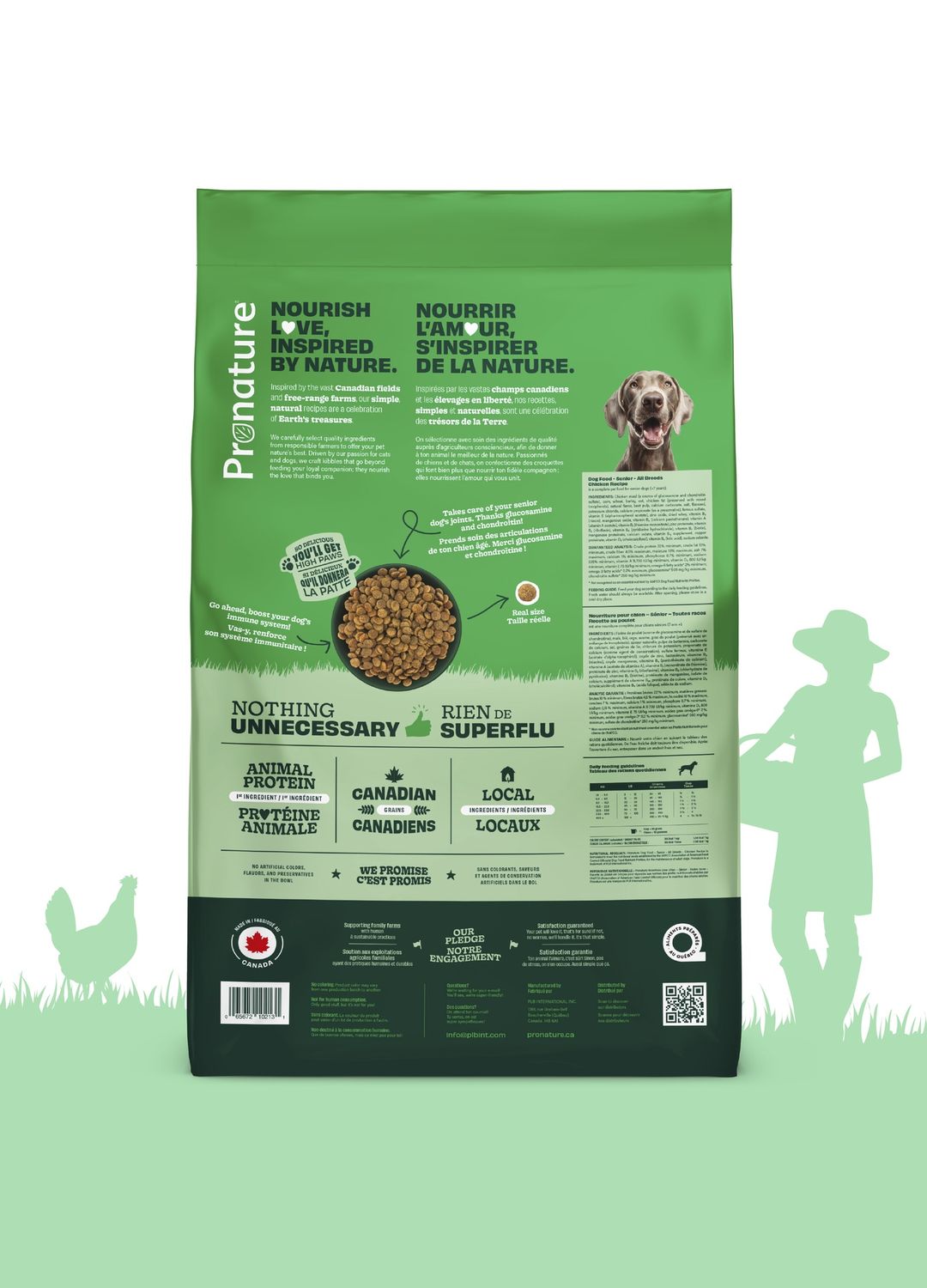 Pronature Original- Nourriture Pour Chien, Sénior, Toutes Races - Poulet Avec Avoine 11,3kg