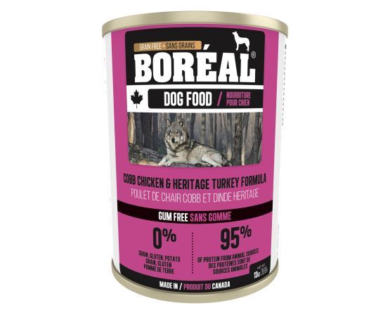 Boréal - Canned Dog Food, Cobb Chicken &amp; Heritage Turkey 369g