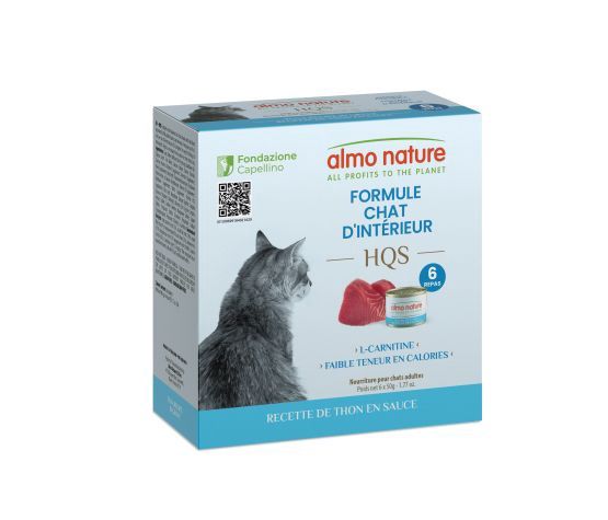 Almo - HQS Formula Indoor Cat - Tuna Recipe in Sauce 6x50g