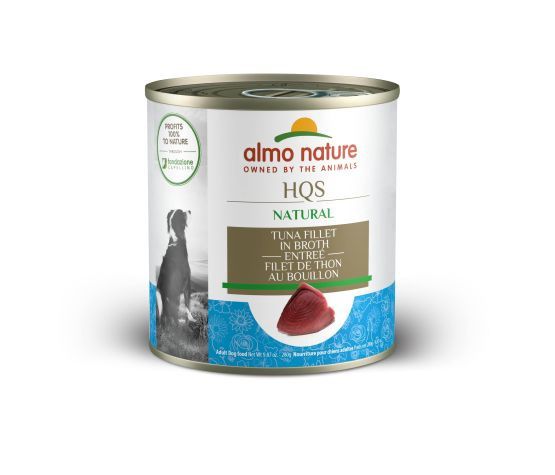 Almo Nature - Hqs Natural Dog - Entrée, Tuna Fillet, 280g can, format: 280gr
