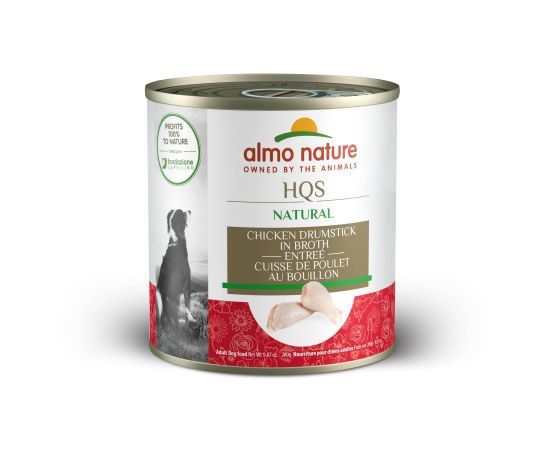 Almo Nature - Hqs Natural Dog - Entrée, Chicken Thigh, 280g can, format: 280gr